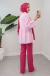 Yandan Bağlamalı Tunik 2151 - PEMBE Yandan Bağlamalı Tunik 2151 - PEMBE