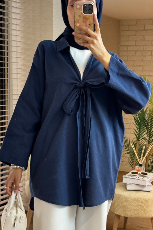 2153 Önü Fiyonk Detaylı Kap - LACİVERT 2153 Önü Fiyonk Detaylı Kap - LACİVERT