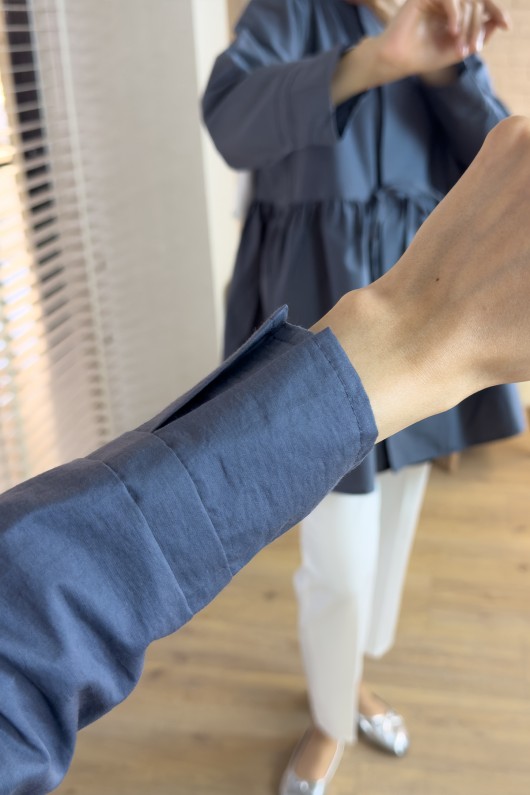 2156 Önden Bağlamalı Kap - İNDİGO