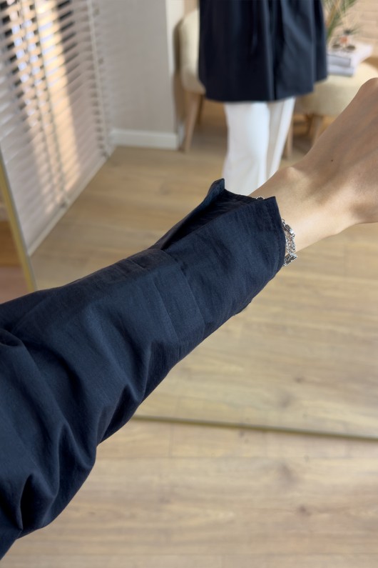 2156 Önden Bağlamalı Kap - SİYAH 2156 Önden Bağlamalı Kap - SİYAH