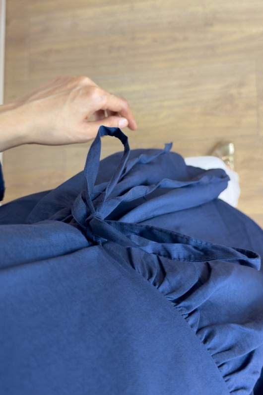 2156 Önden Bağlamalı Kap - LACİVERT