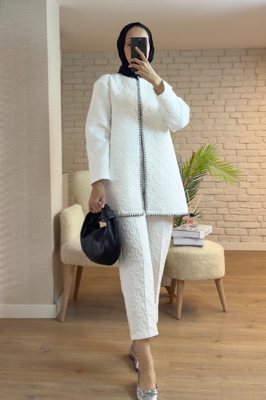 2159 Punto Detaylı Takım - BEYAZ