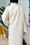 2165 Yandan Bağlamalı Kimono - BEJ
