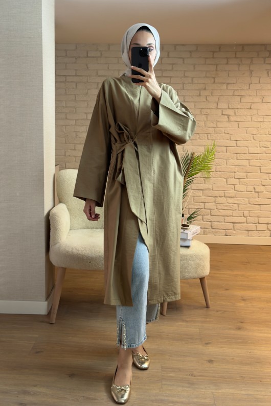 2165 Yandan Bağlamalı Kimono - HAKİ