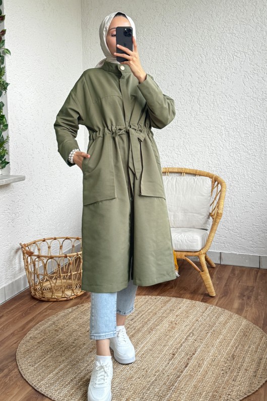 2171 Bel Büzgü Kuşaklı Kap - HAKİ