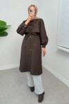 2180 Bolero Detaylı Trençkot - KAHVERENGİ