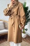 2180 Bolero Detaylı Trençkot - CAMEL