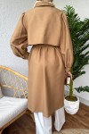 2180 Bolero Detaylı Trençkot - CAMEL