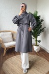 2180 Bolero Detaylı Trençkot - GRİ