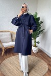 2180 Bolero Detaylı Trençkot - LACİVERT