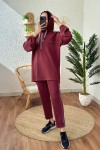 2182 Sim Biyeli Eşofman Takım - BORDO