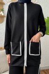 Tek Şerit Detaylı Eşofman Takım 2184 - SİYAH
