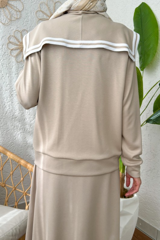 Etekli Eşofman Takım 2185 - BEJ