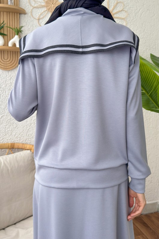 Etekli Eşofman Takım 2185 - GRİ