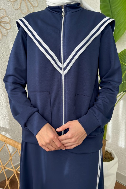 Etekli Eşofman Takım 2185 - LACİVERT