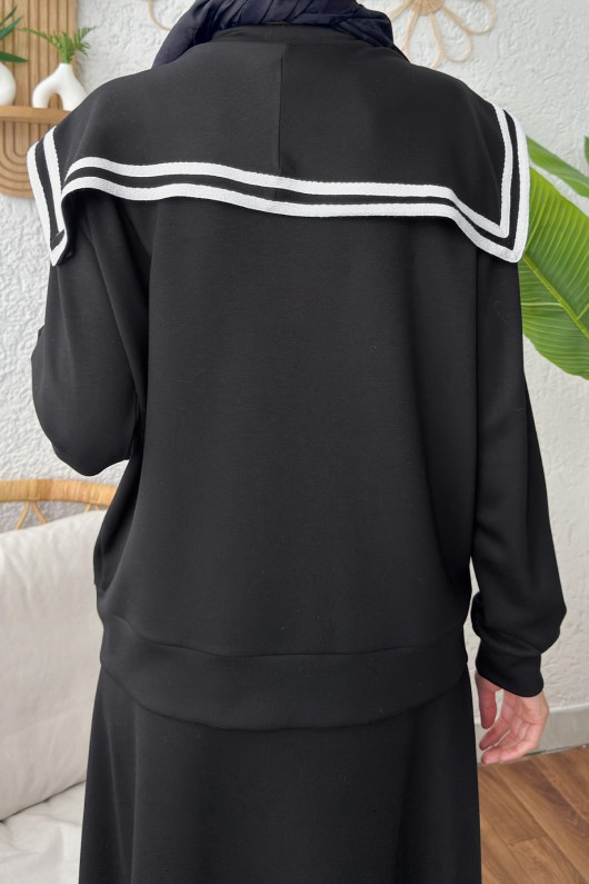 Etekli Eşofman Takım 2185 - SİYAH