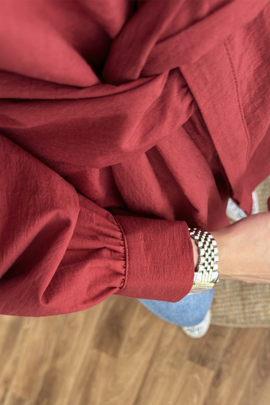 2190 Sabit Kuşaklı Tunik - BORDO 2190 Sabit Kuşaklı Tunik - BORDO