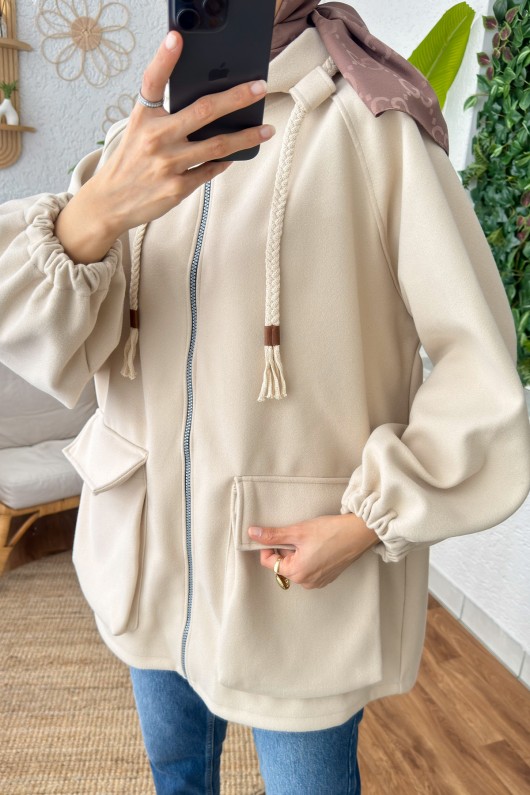 Körük Cepli Kaşe Kap 2192 - TAŞ RENGİ