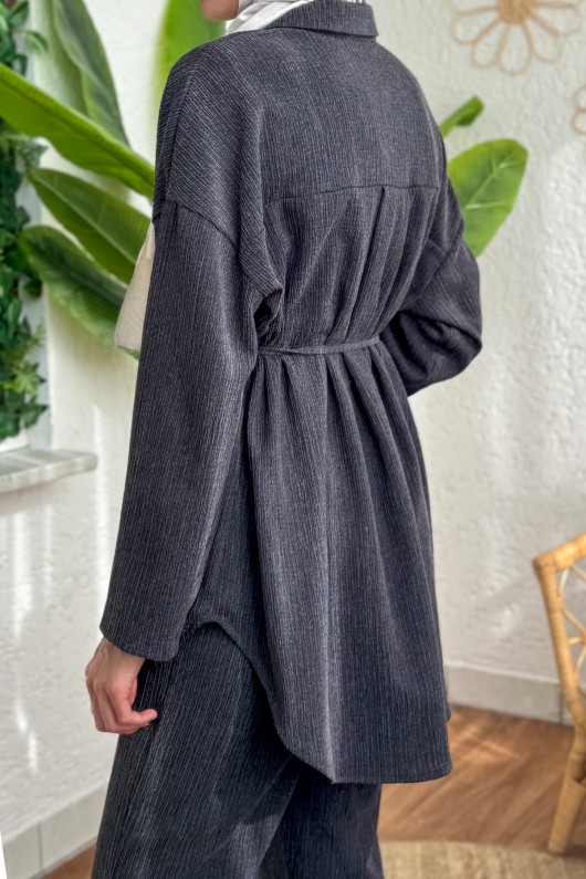 İp Kuşaklı İkili Takım 2193 - SİYAH