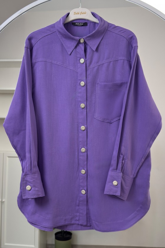 Basic Oversize Gömlek 2203 - MOR
