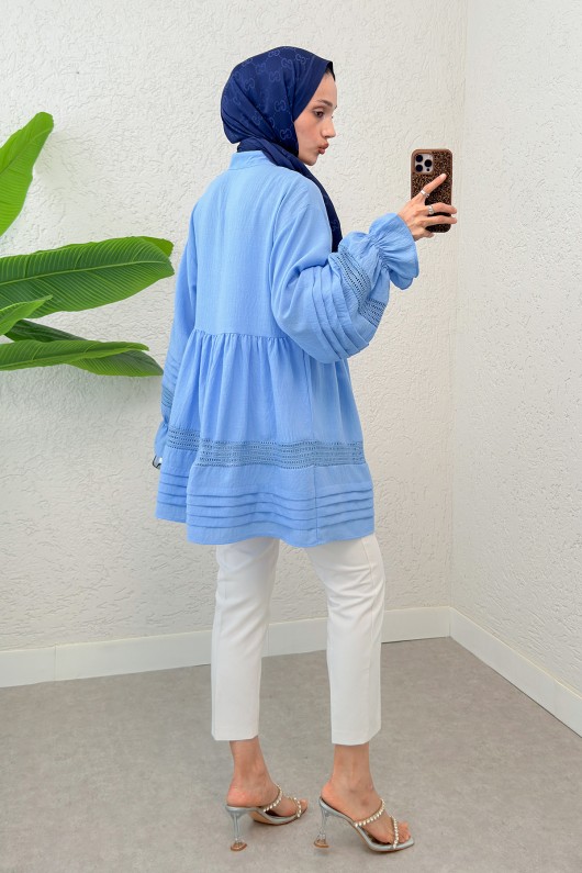 Fisto Detaylı Tunik 2208 - BEBE MAVİSİ