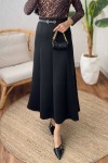 Parçalı Scuba Etek 2209 - SİYAH
