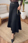 Parçalı Scuba Etek 2209 - SİYAH