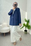 Tek Düğmeli Blazer Ceket 2210 - LACİVERT