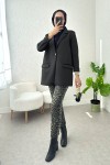 Tek Düğmeli Blazer Ceket 2210 - SİYAH