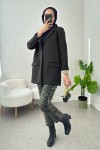 Tek Düğmeli Blazer Ceket 2210 - SİYAH