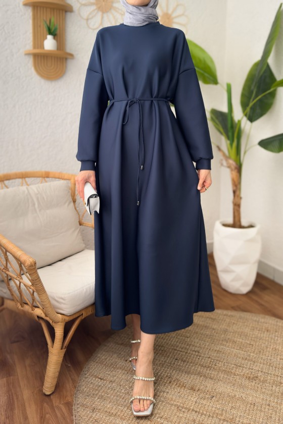 Elegance Scuba Elbise 2211 - LACİVERT