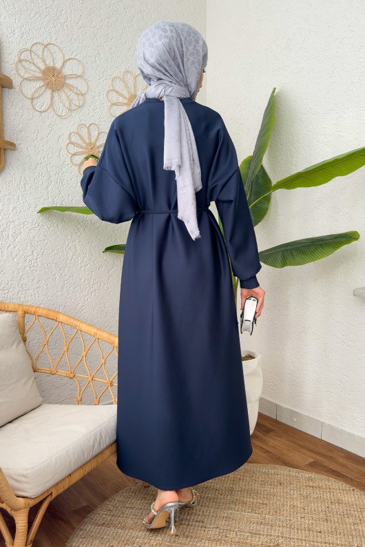 Elegance Scuba Elbise 2211 - LACİVERT