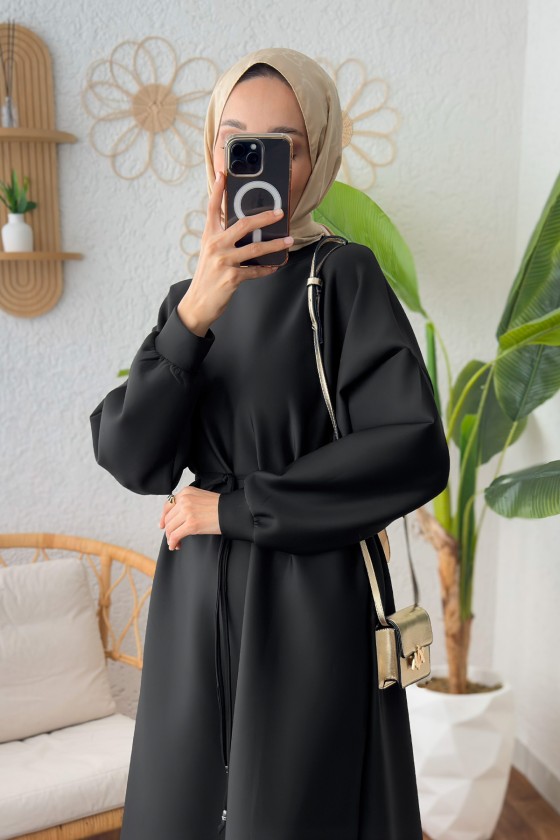 Elegance Scuba Elbise 2211 - SİYAH