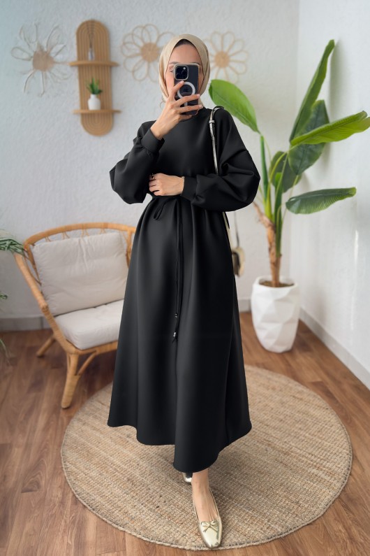 Elegance Scuba Elbise 2211 - SİYAH