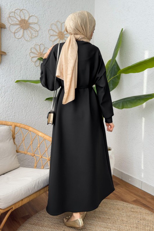 Elegance Scuba Elbise 2211 - SİYAH