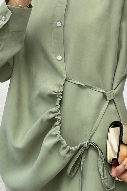 Etek Ucu Büzgülü Takım 2212 - MİNT YEŞİLİ