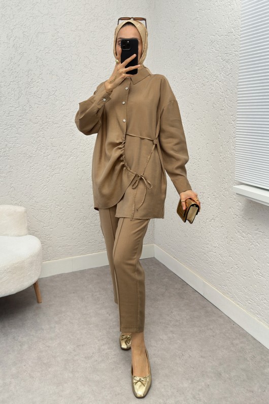 Etek Ucu Büzgülü Takım 2212 - VİZON