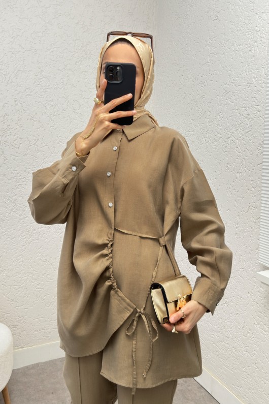 Etek Ucu Büzgülü Takım 2212 - VİZON