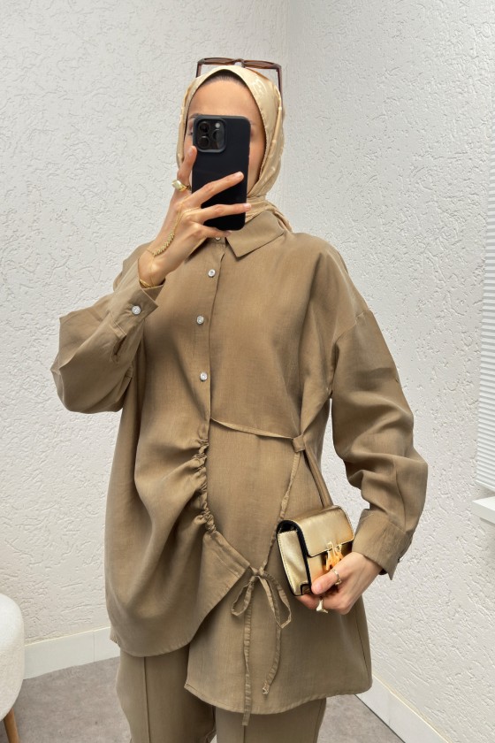 Etek Ucu Büzgülü Takım 2212 - VİZON