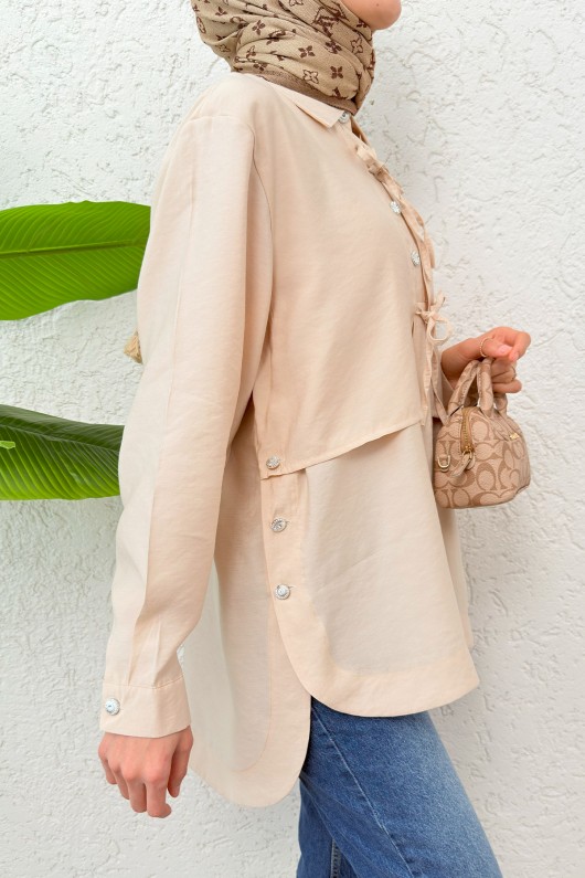 Bolero Detaylı Tunik 2213 - BEJ Bolero Detaylı Tunik 2213 - BEJ