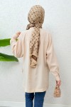 Bolero Detaylı Tunik 2213 - BEJ Bolero Detaylı Tunik 2213 - BEJ