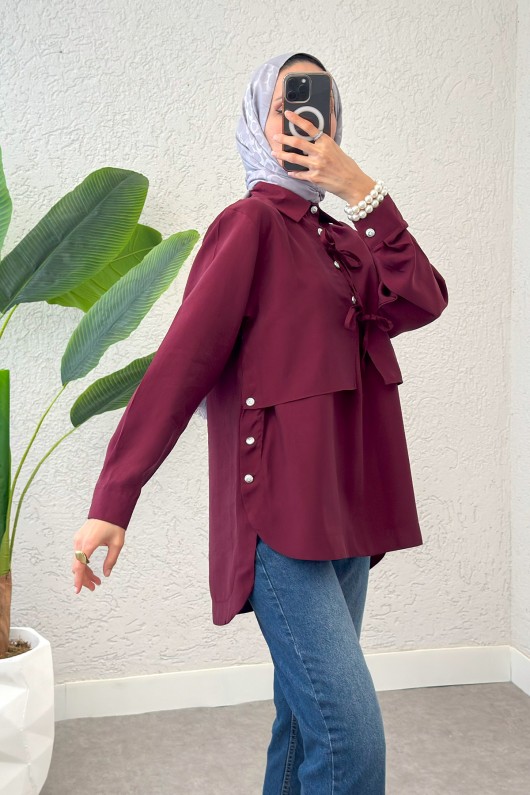 Bolero Detaylı Tunik 2213 - BORDO