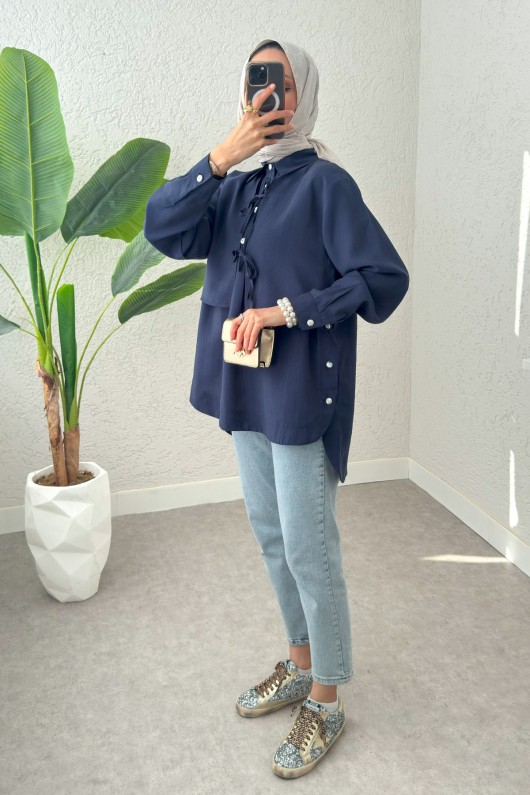 Bolero Detaylı Tunik 2213 - LACİVERT