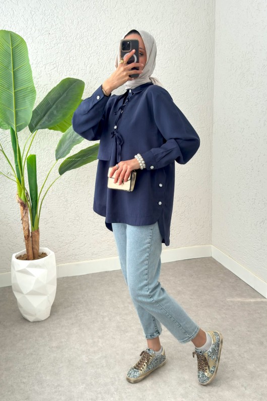 Bolero Detaylı Tunik 2213 - LACİVERT