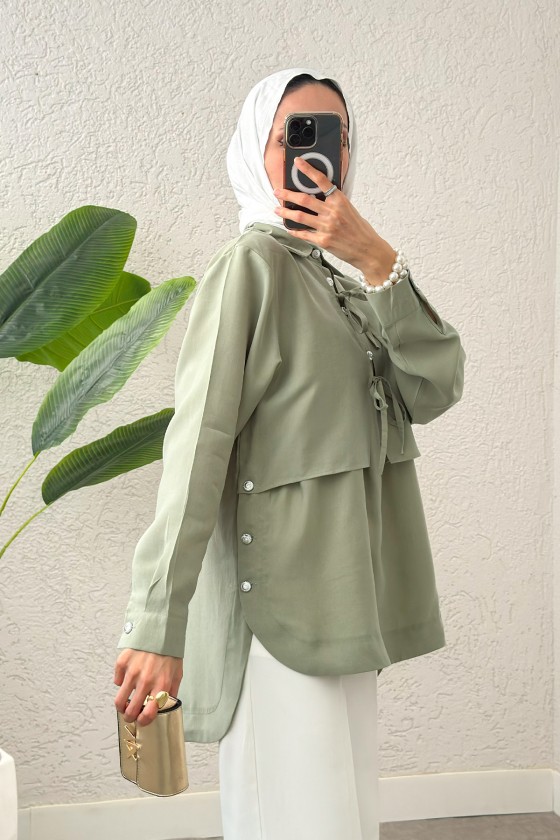 Bolero Detaylı Tunik 2213 - MİNT YEŞİLİ