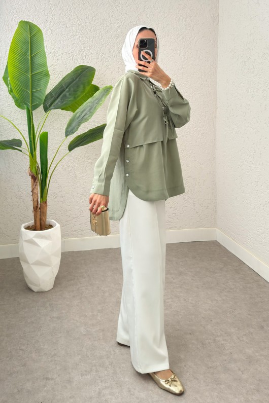 Bolero Detaylı Tunik 2213 - MİNT YEŞİLİ