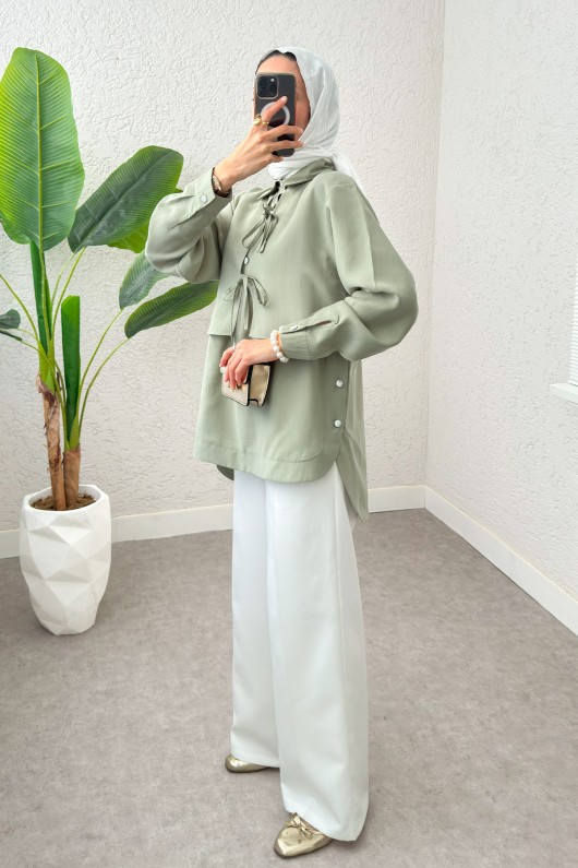 Bolero Detaylı Tunik 2213 - MİNT YEŞİLİ