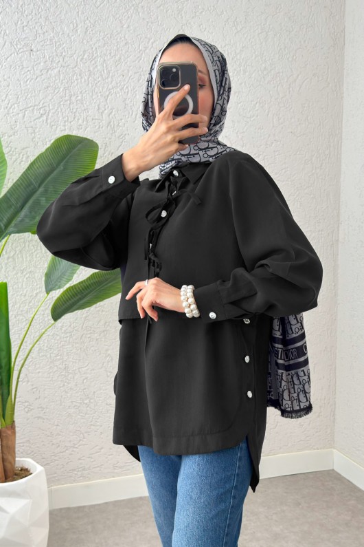 Bolero Detaylı Tunik 2213 - SİYAH
