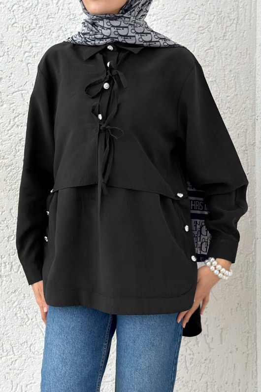Bolero Detaylı Tunik 2213 - SİYAH