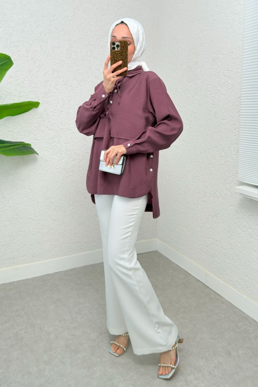 Bolero Detaylı Tunik 2213 - VİŞNE ÇÜRÜĞÜ